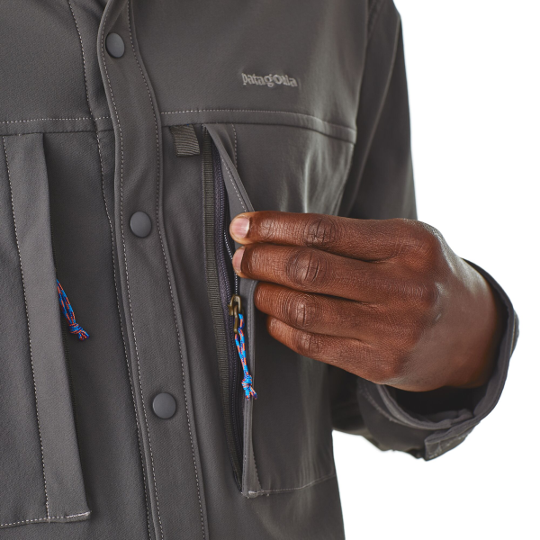 Patagonia Long-Sleeved Snap-Dry Shirt Forge Grey Pocket Patagonia Long-Sleeved Snap-Dry Shirt Forge Grey Pocket